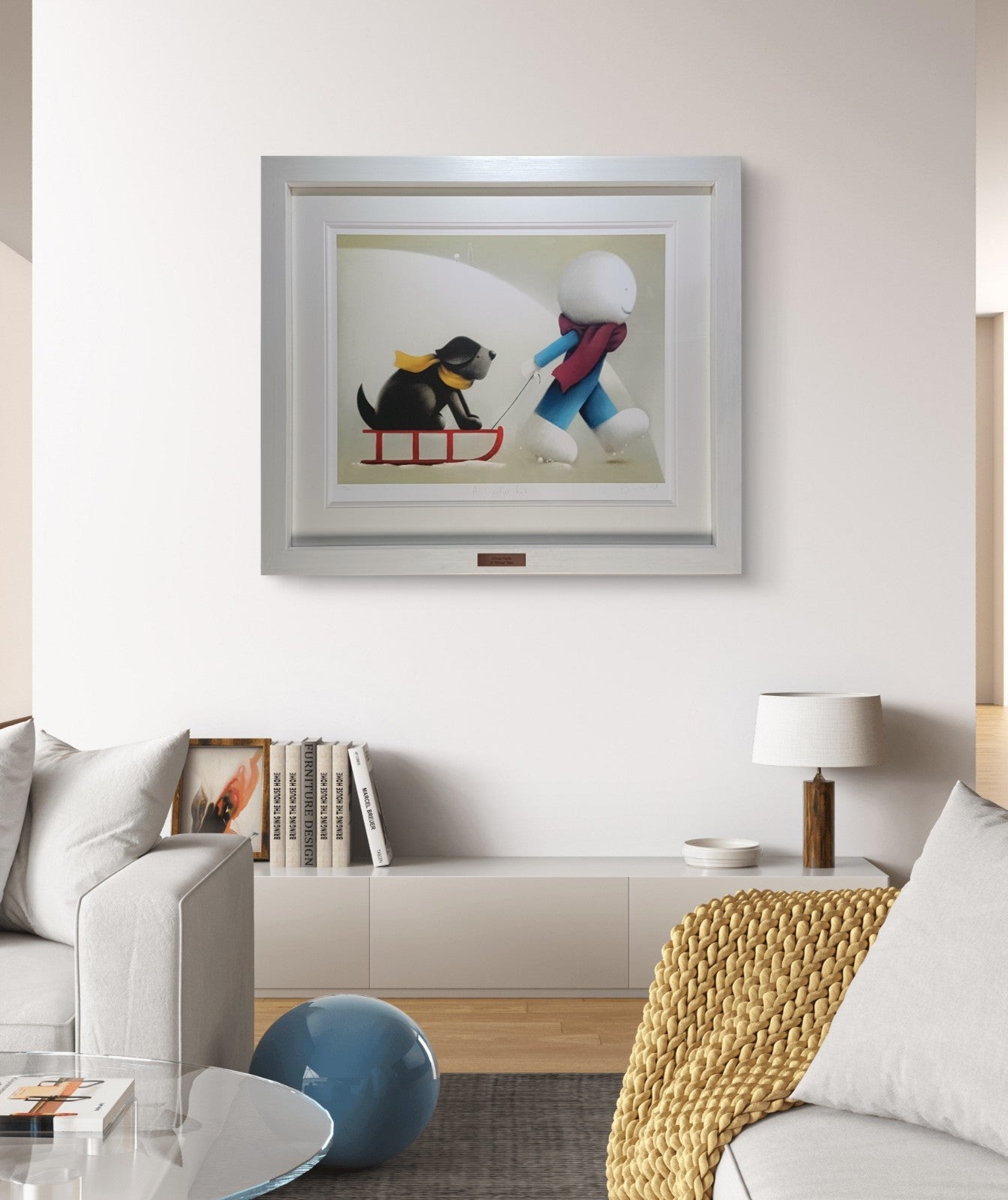 Rare framed Doug Hyde limited edition print "A Winter’s Tale" number 257 of 295, featuring detailed winter scene artwork.