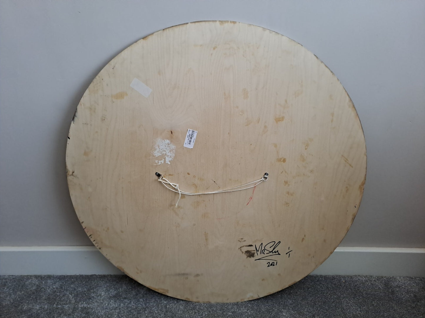MR SLY Original One of a kind ROUND "AUDREY SAYS RELAX"