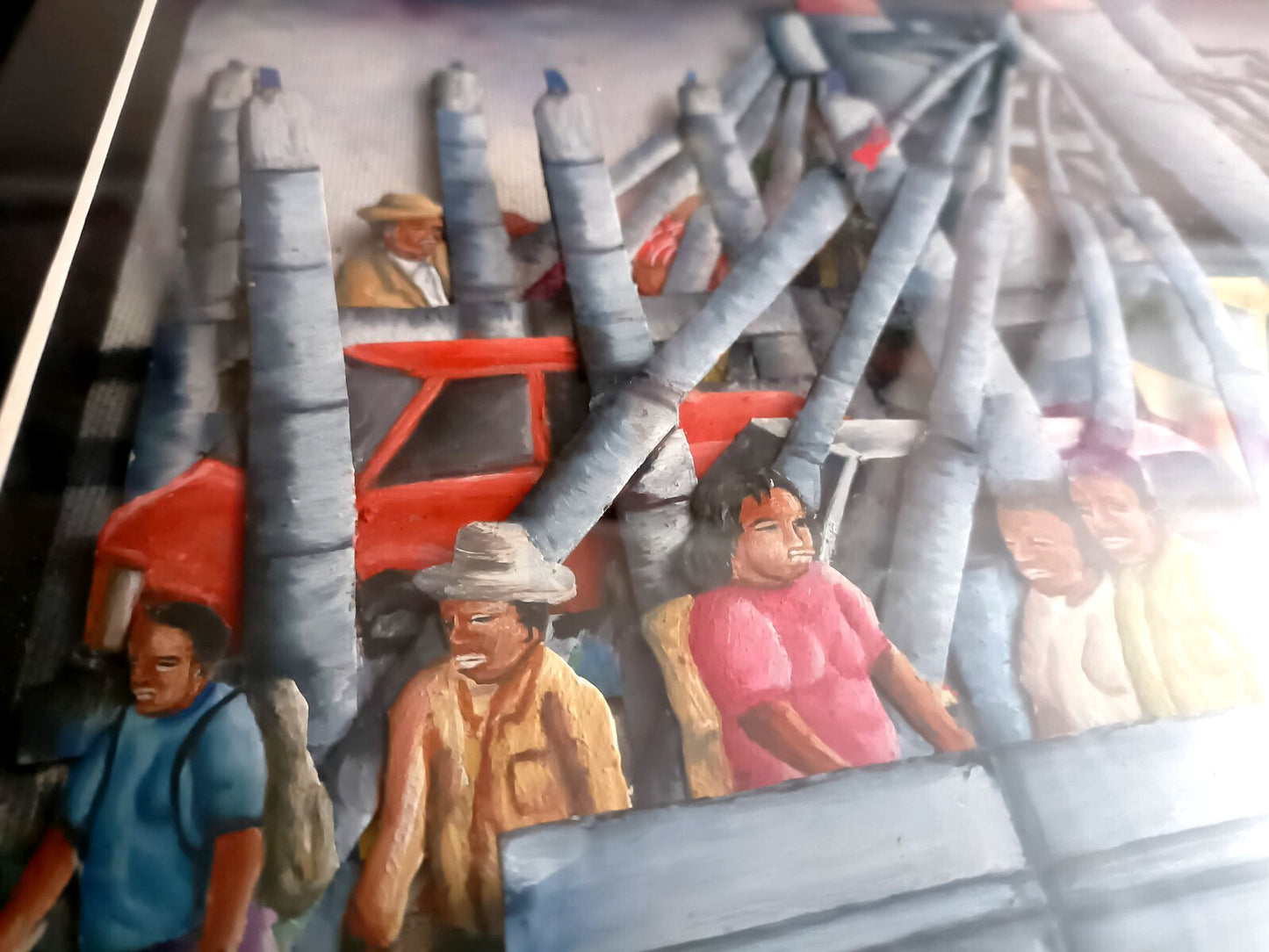 NTSIENI EDSON RAMOVHA Original Unique 3d Diorama African art, Nelson Mandela Bridge, Johannnesburg, South Africa