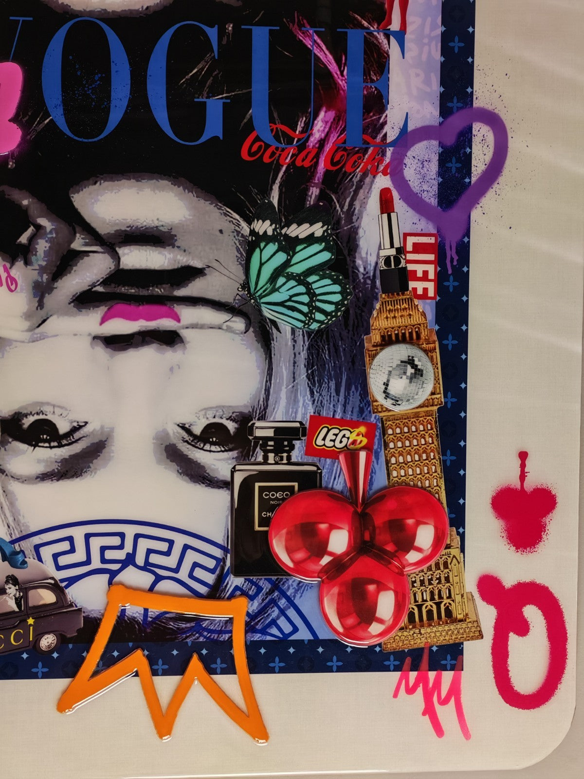 MISS MASH "Kate Moss VI" Signed Original Mixed Media