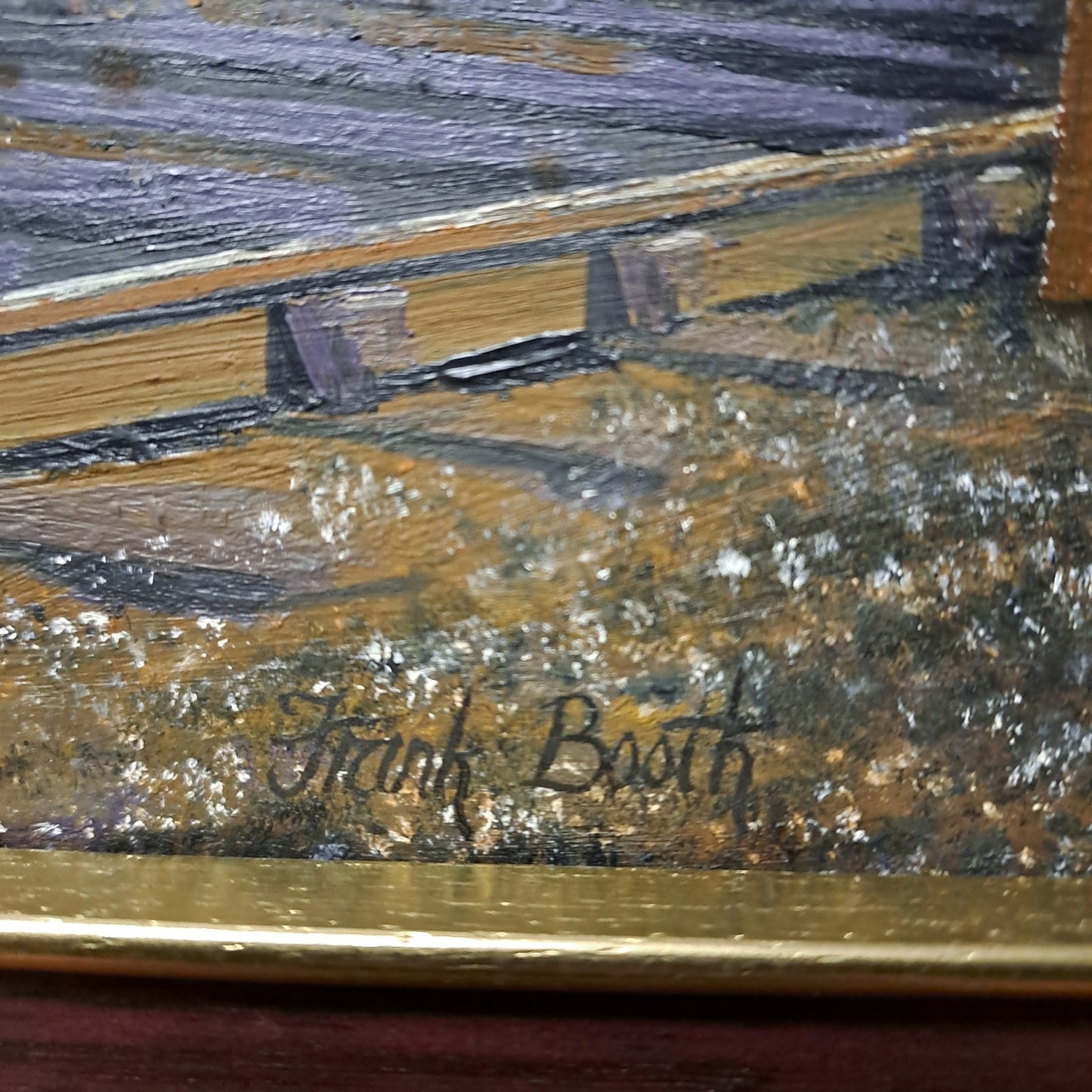 FRANK BOOTH Signed, Framed Original Oil Painting "Hey up Harry! She's Full"