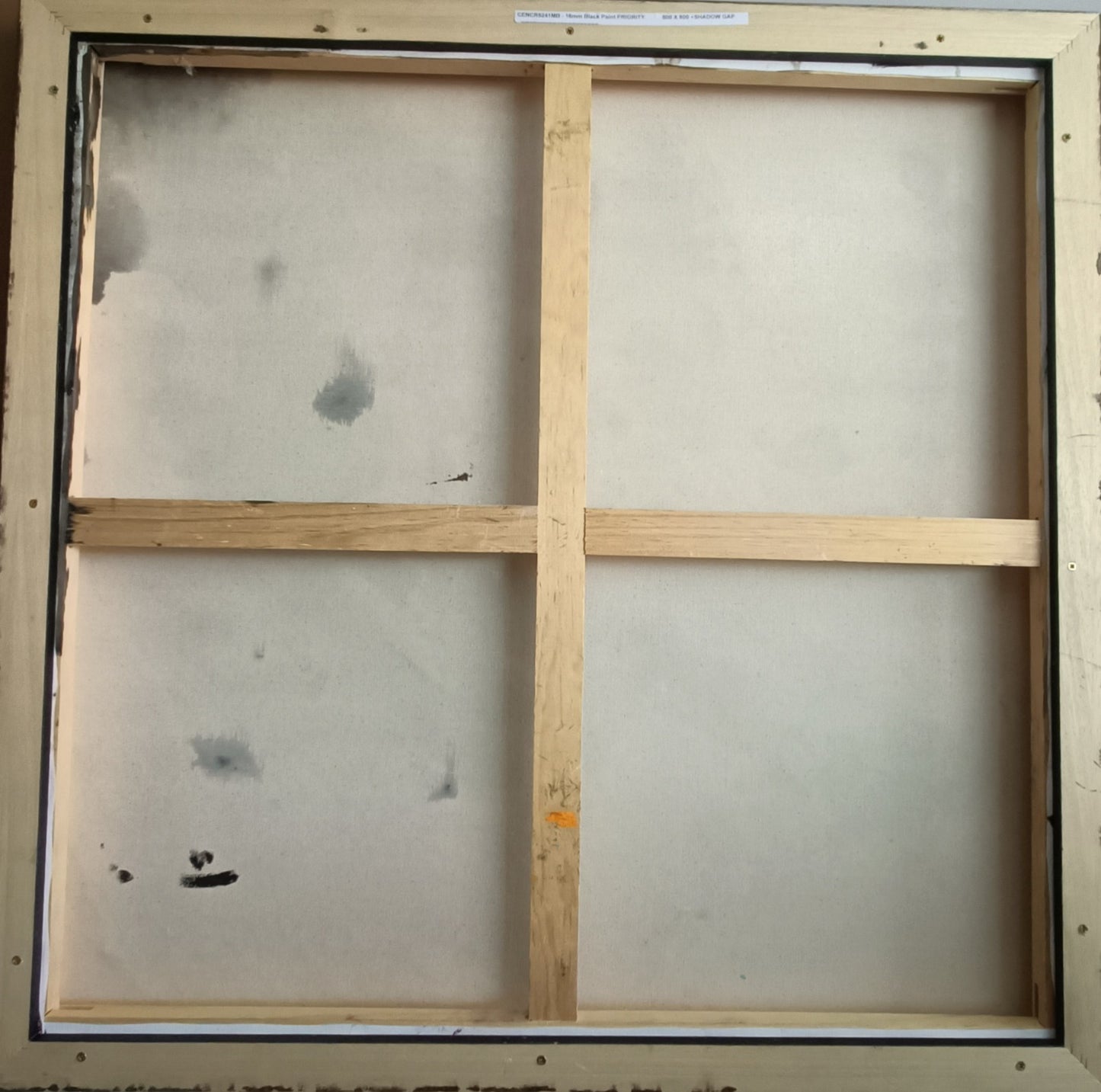 Large original mixed media abstract painting "Mocha" by Rajan Seth, featuring earthy tones and textured artistic details.