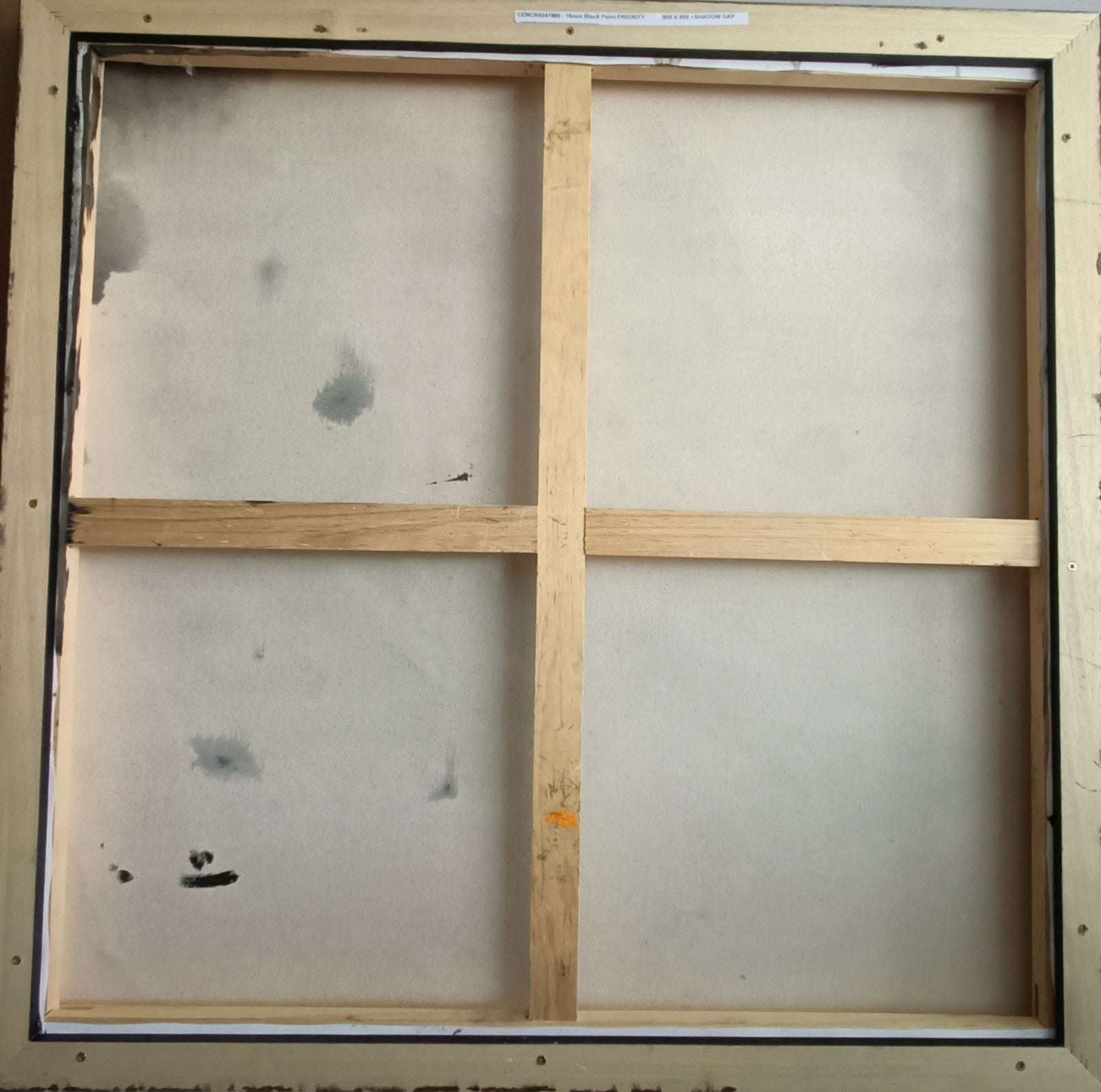 Large original mixed media abstract painting "Mocha" by Rajan Seth, featuring earthy tones and textured artistic details.