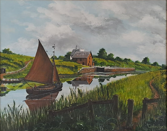 JOHN CORBRIDGE Original Oil on Board "Calamanco Lock"