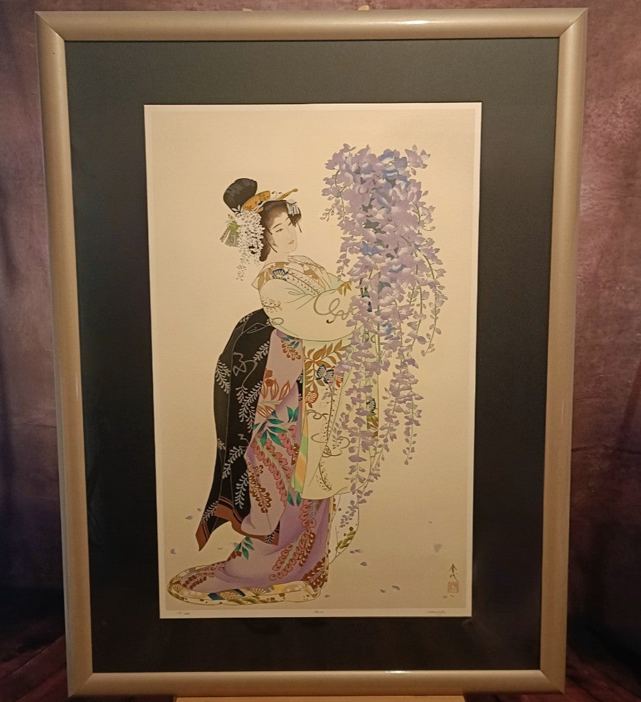 MORITA HARUYO (b. 1945) Large Signed Limited Edition Silkscreen "Okuni" 191/200