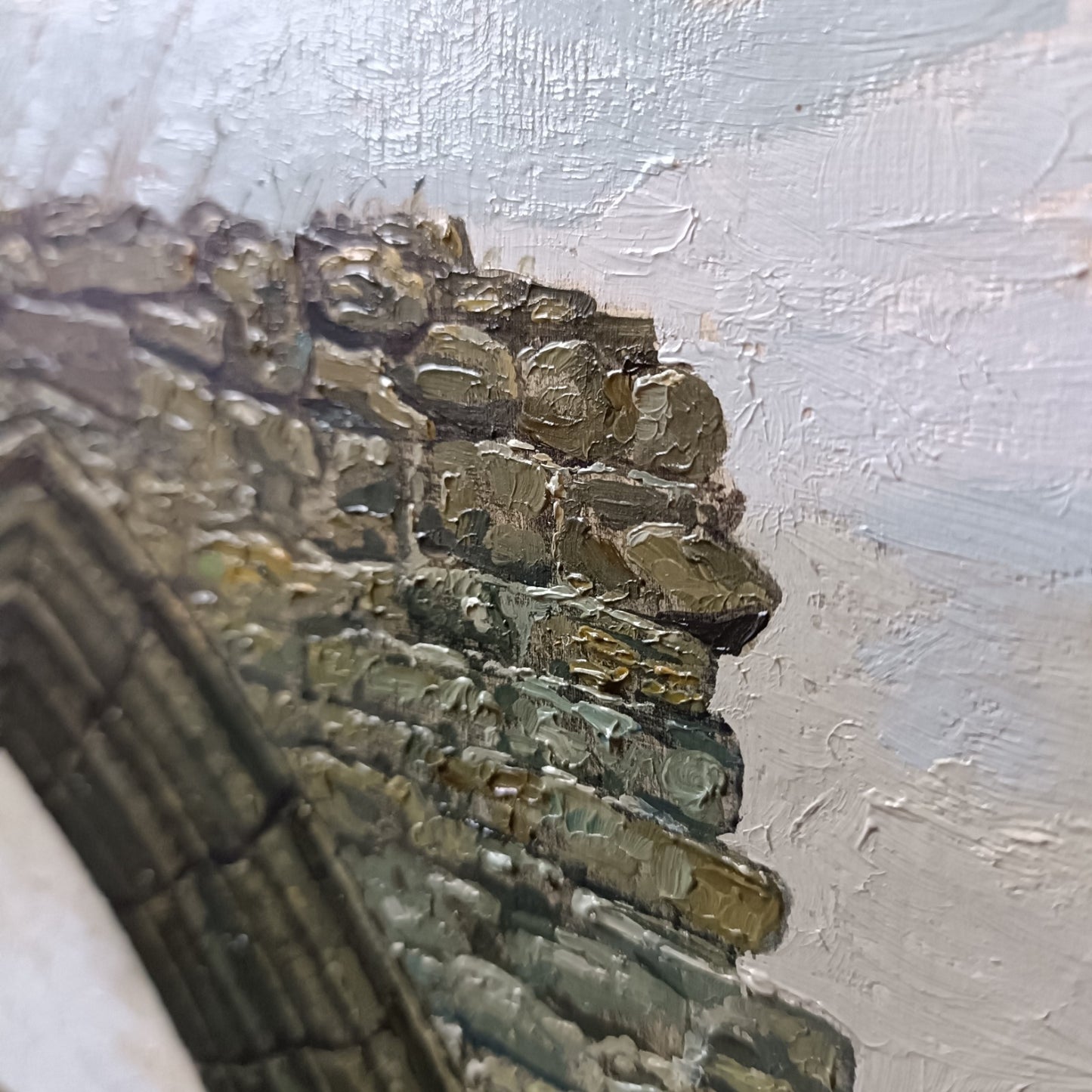 ALAN HOLTBY BROWN Original Oil Painting on board "Coverdale Abbey, Yorkshire"