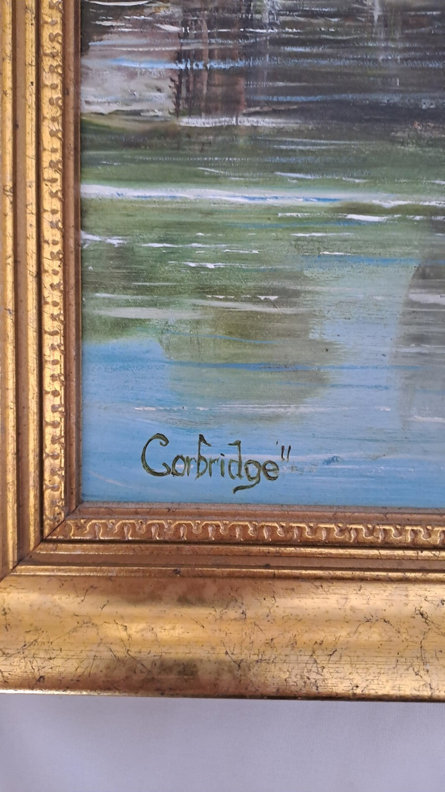 JOHN CORBRIDGE Original Oil on Board "Stickings Lock"