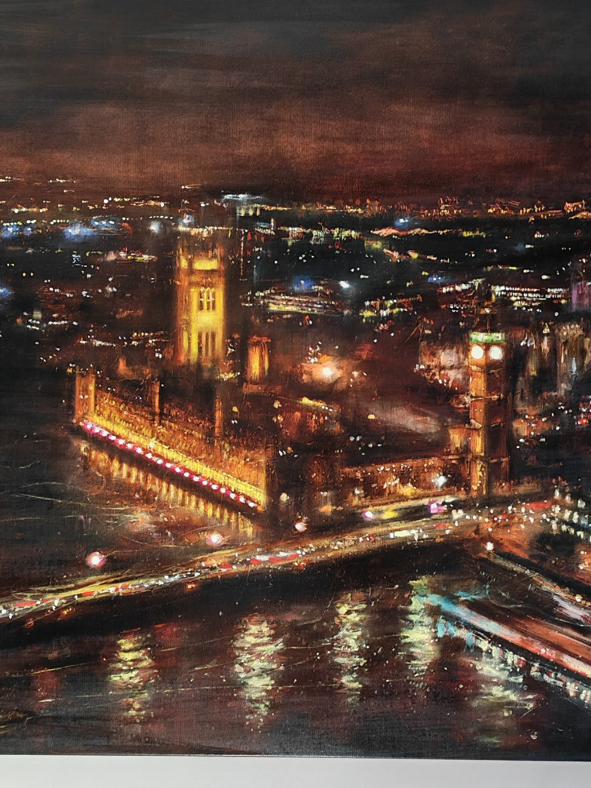 LESLEY ANNE DERKS (1977) Large Limited Edition Canvas "Symphony of Lights" 40/95