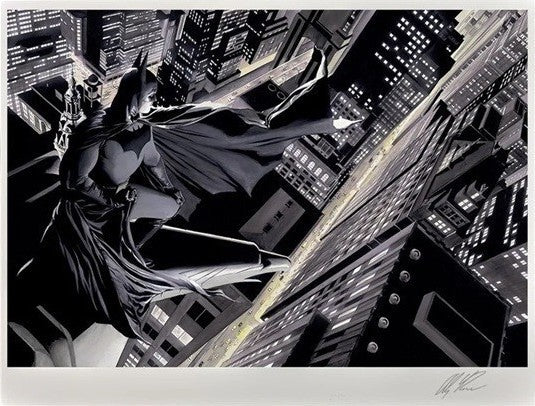 ALEX ROSS Signed Framed Limited Edition Print Batman: Knight Over Gotham 165/195