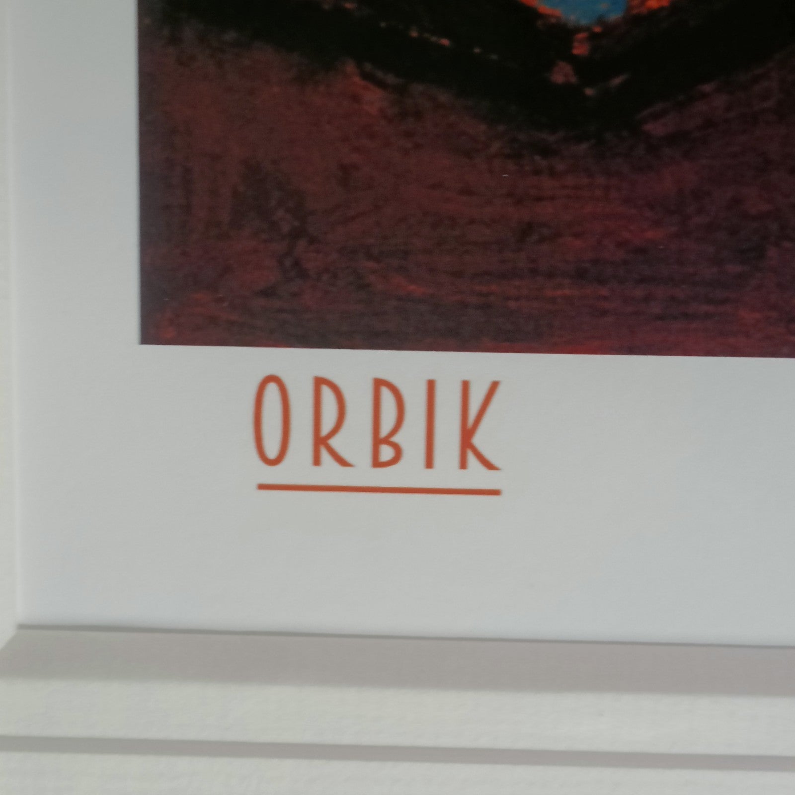 Framed signed limited edition print "Fifty to One" by Glen OrbiK, created in 1963-2015, displayed in a stylish frame.