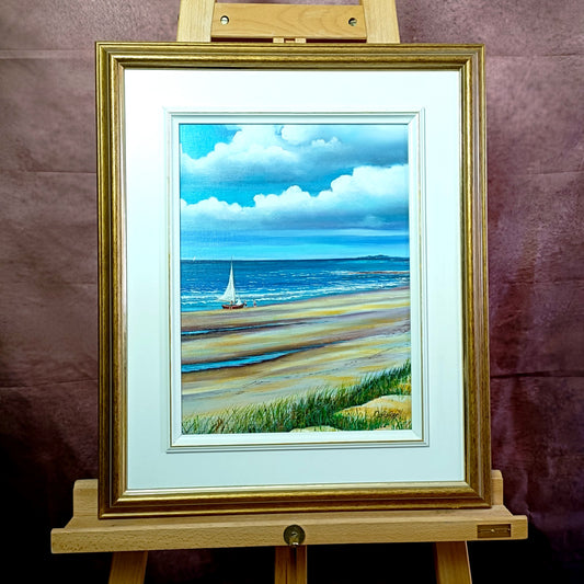 JOHN CORBRIDGE Original Oil Painting on Board "Yellowcraig, East Lothian"