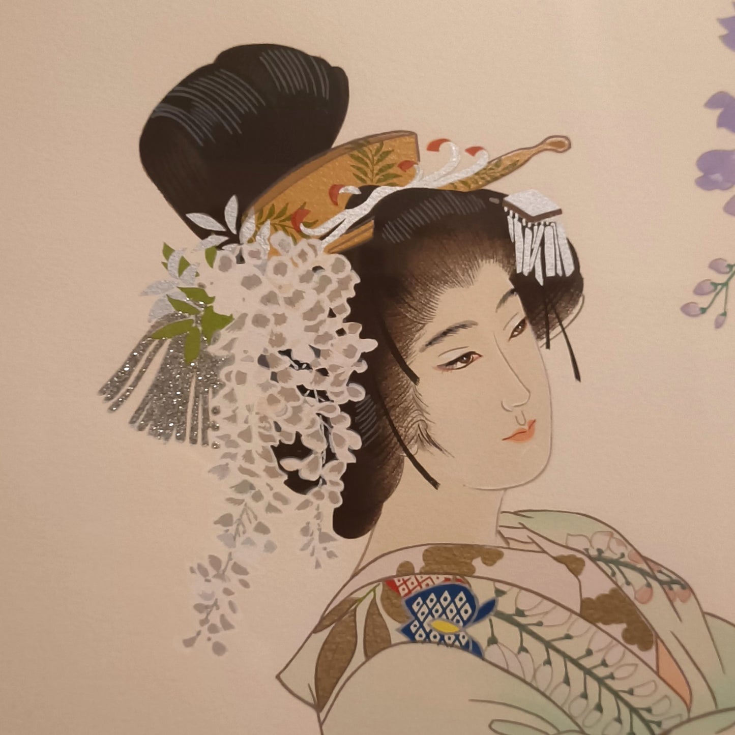 MORITA HARUYO (b. 1945) Large Signed Limited Edition Silkscreen "Okuni" 191/200