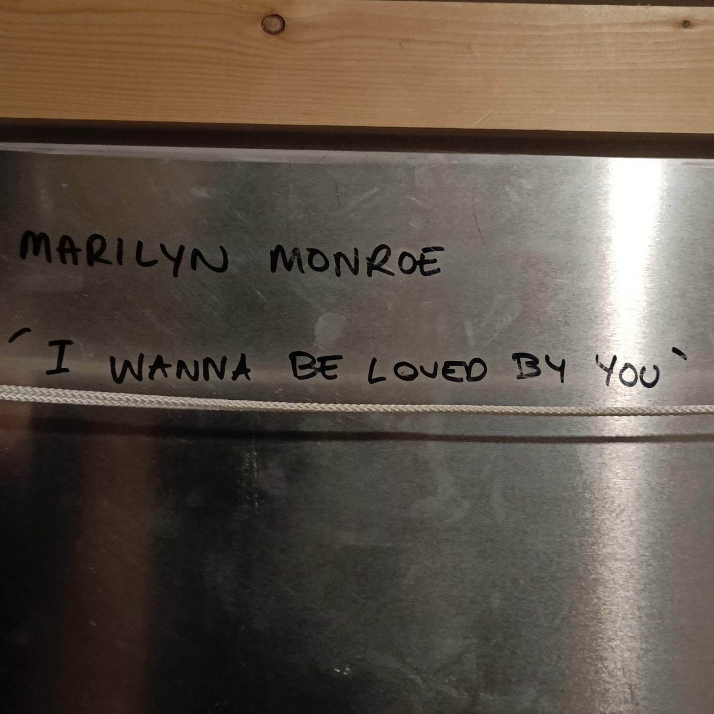 PAUL NORMANSELL Framed Original Enamel on Aluminium "I Wanna Be Loved By You"