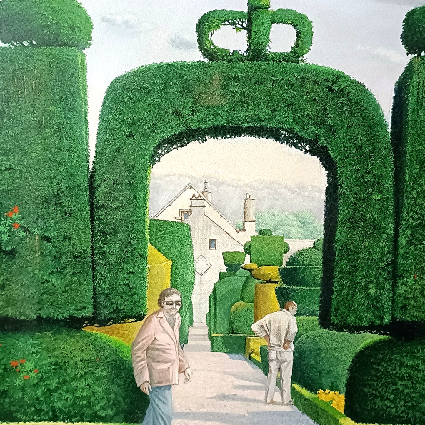 ROBERT B JEFFERSON Framed Original Gouache "Stray Visitor - Levens Hall"