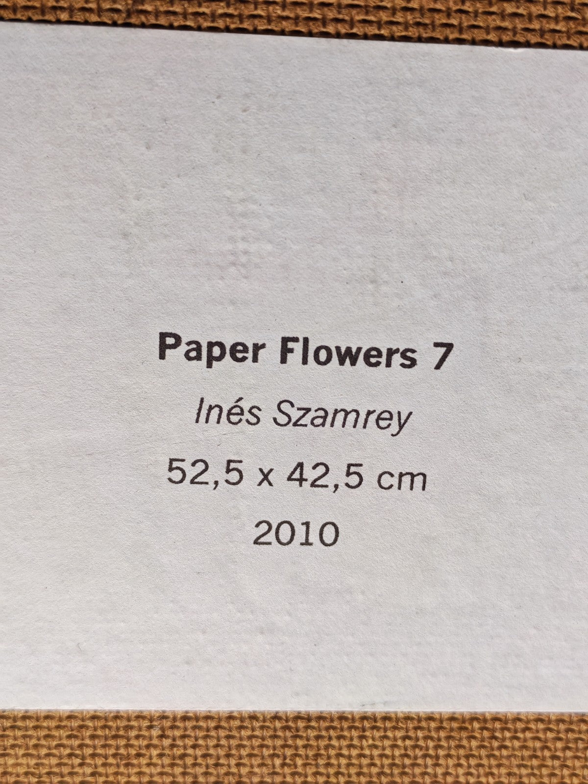 INES SZAMREY "Paper Flowers No. 7" Signed Original Oil Acrylic and Paper on Board