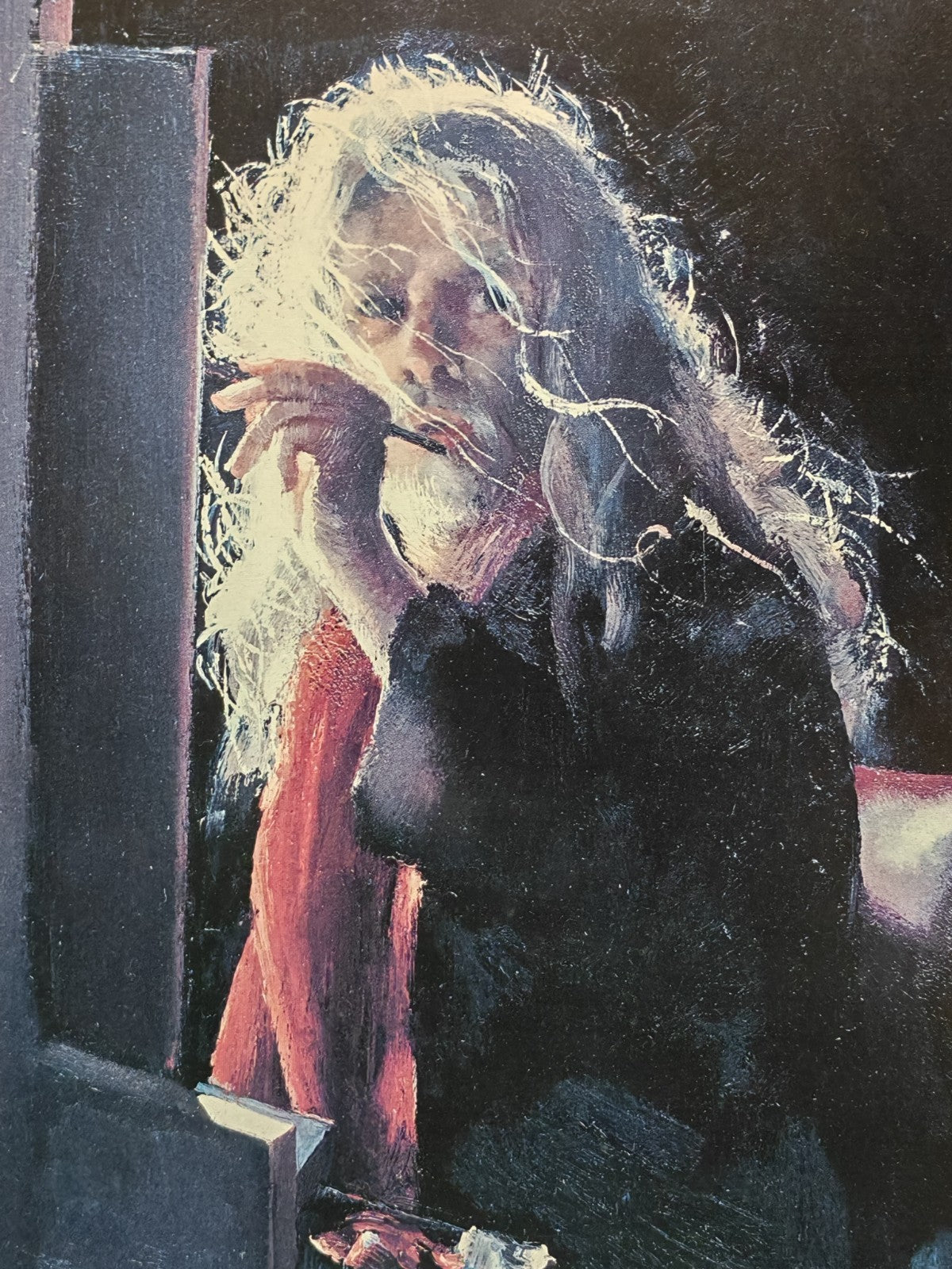 Framed limited edition art print "Painter in the Wind / 3.50am" by Robert Lenkiewicz, signed and numbered 85 of 500, displayed in frame.