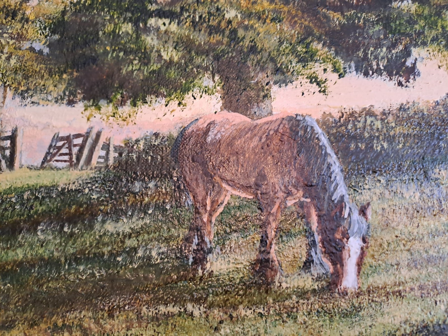 BRIAN CHANDLER Original Oil on Canvas Painting "Farmer with Horses"