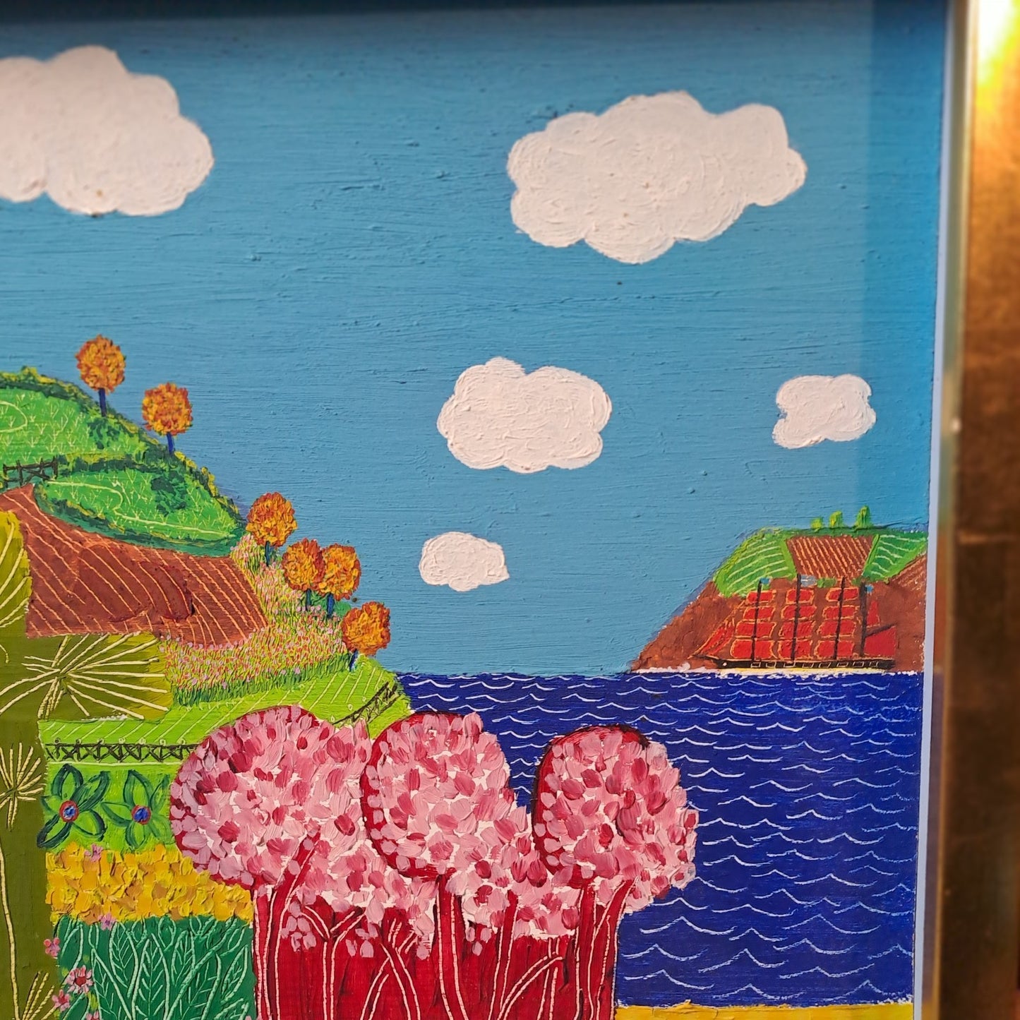 LEWIS MITCHELL (b.1938) Original Oil on Board "House at Marazion"