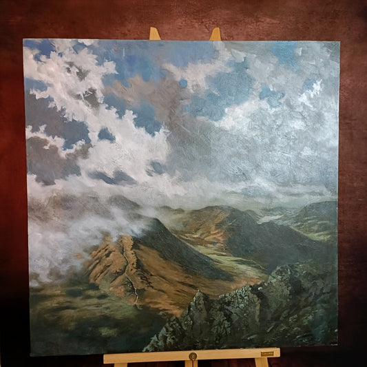 Large Landscape Oil on Canvas "Lake District"