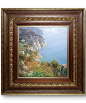 GIUSEPPE TORELLA (b. 1951) Signed Framed Original Oil Painting - Amalfi Coast