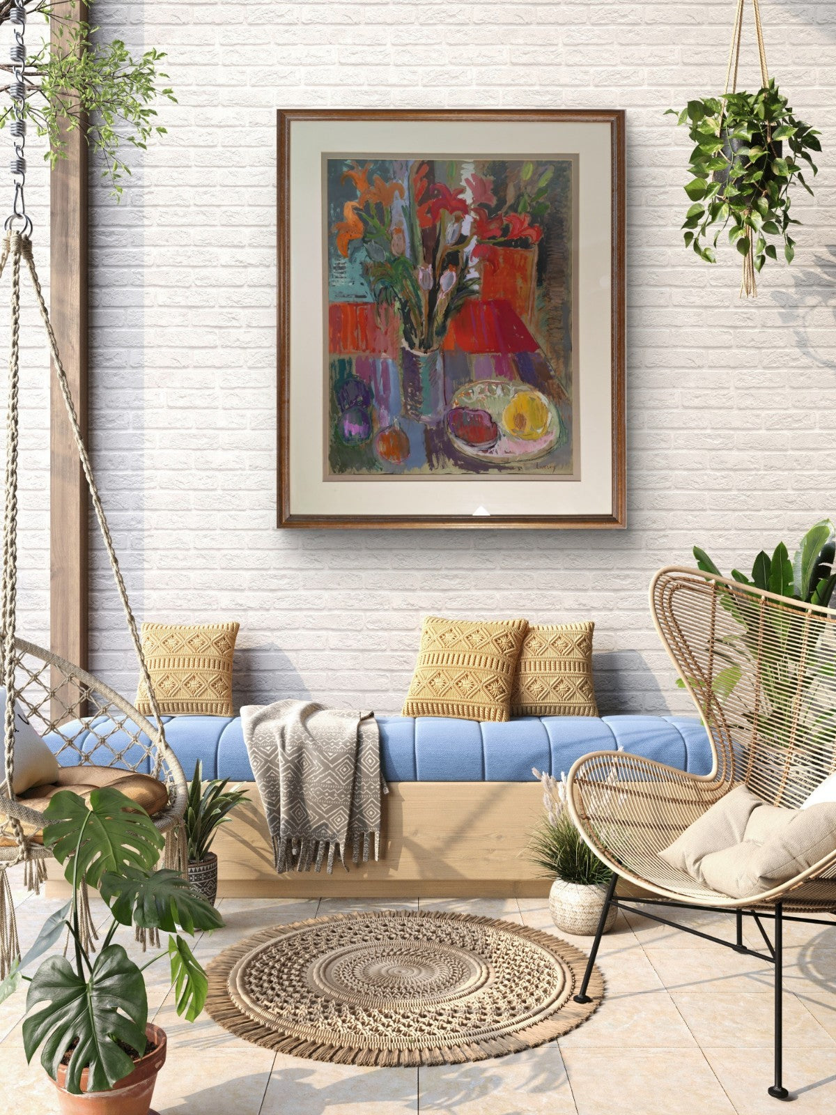 JOHN LIVESEY (1926-1990) "Still Life" Signed Framed Original Pastel