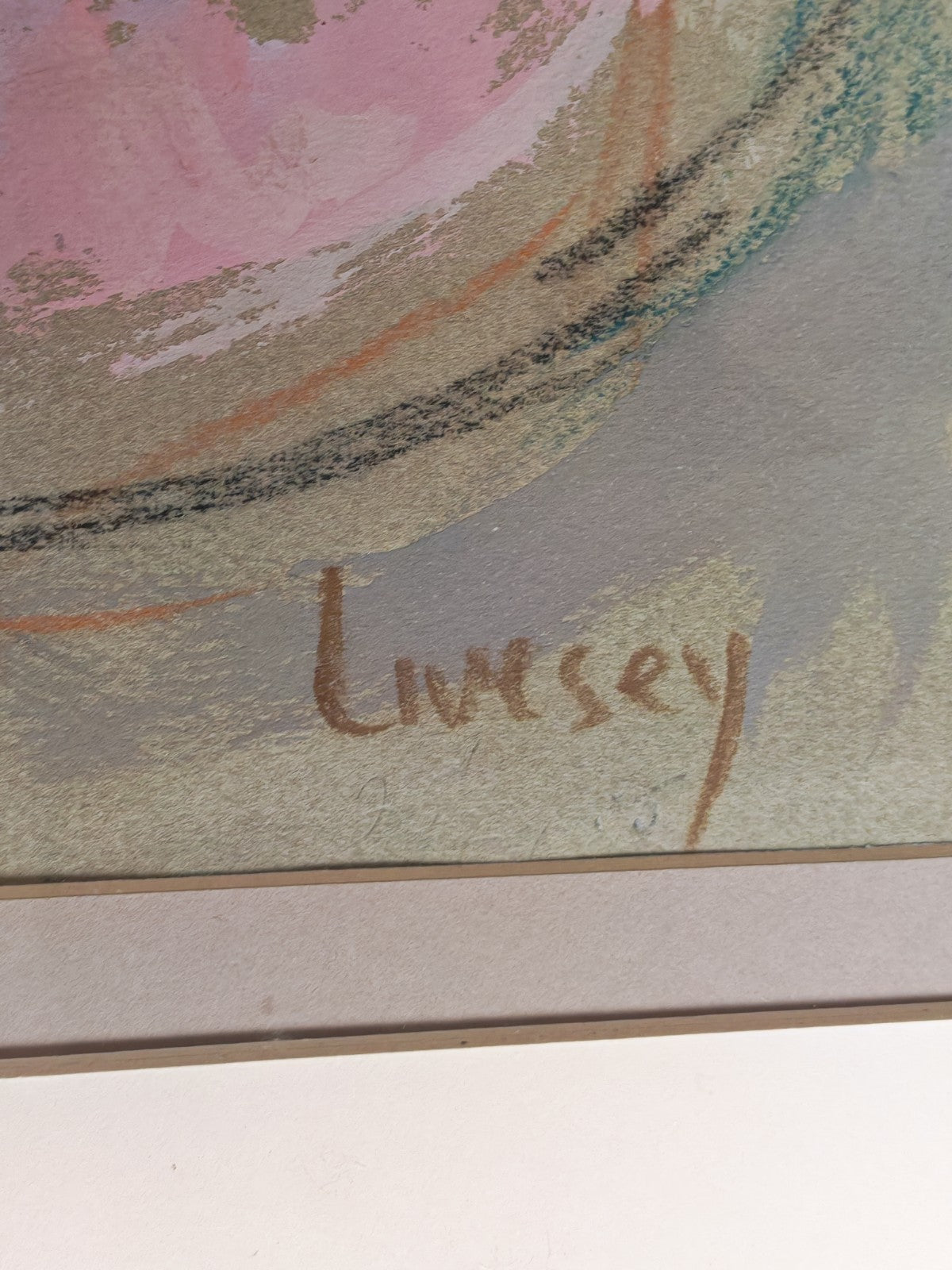JOHN LIVESEY (1926-1990) "Still Life" Signed Framed Original Pastel