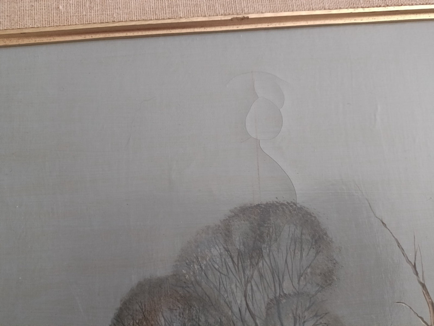 LAWRENCE (Larry) RUSHTON 1919-1994 Original Oil on Canvas "Moonlight"