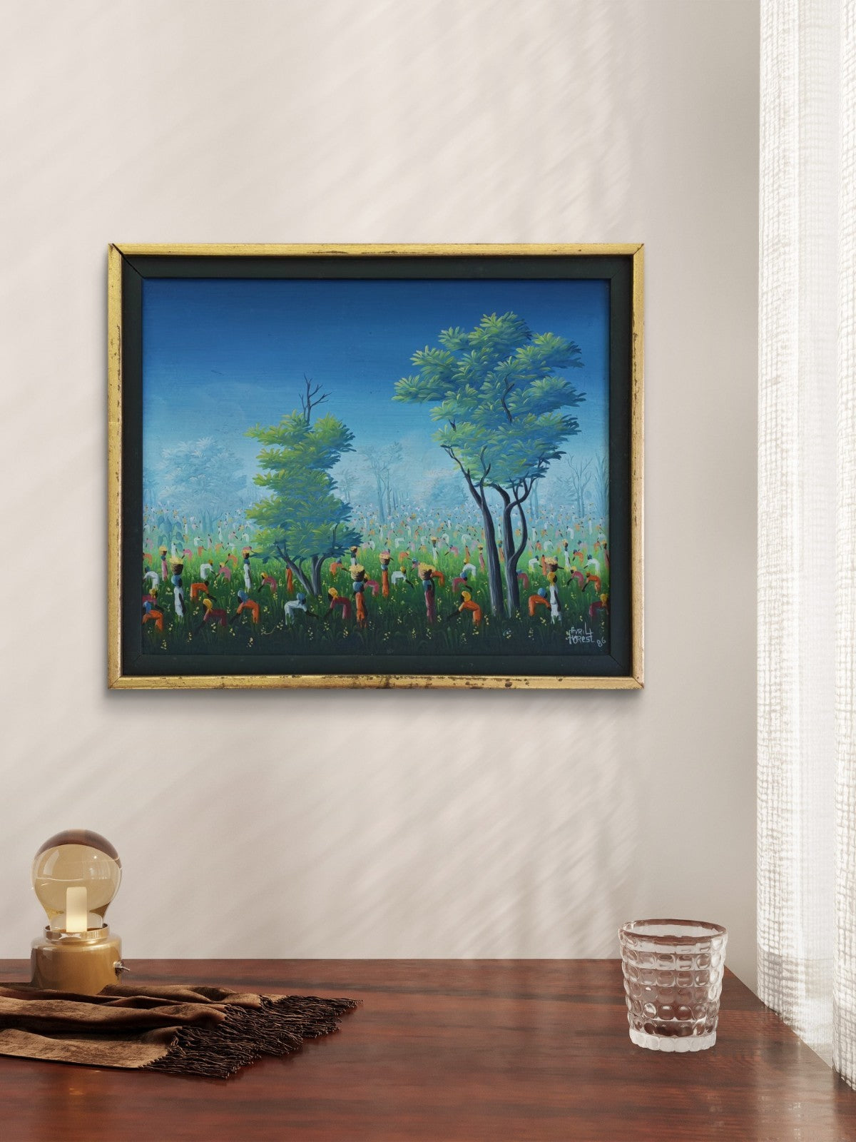 AVRIL FOREST (1959) Original Oil Painting “Plantation Harvest Scene”
