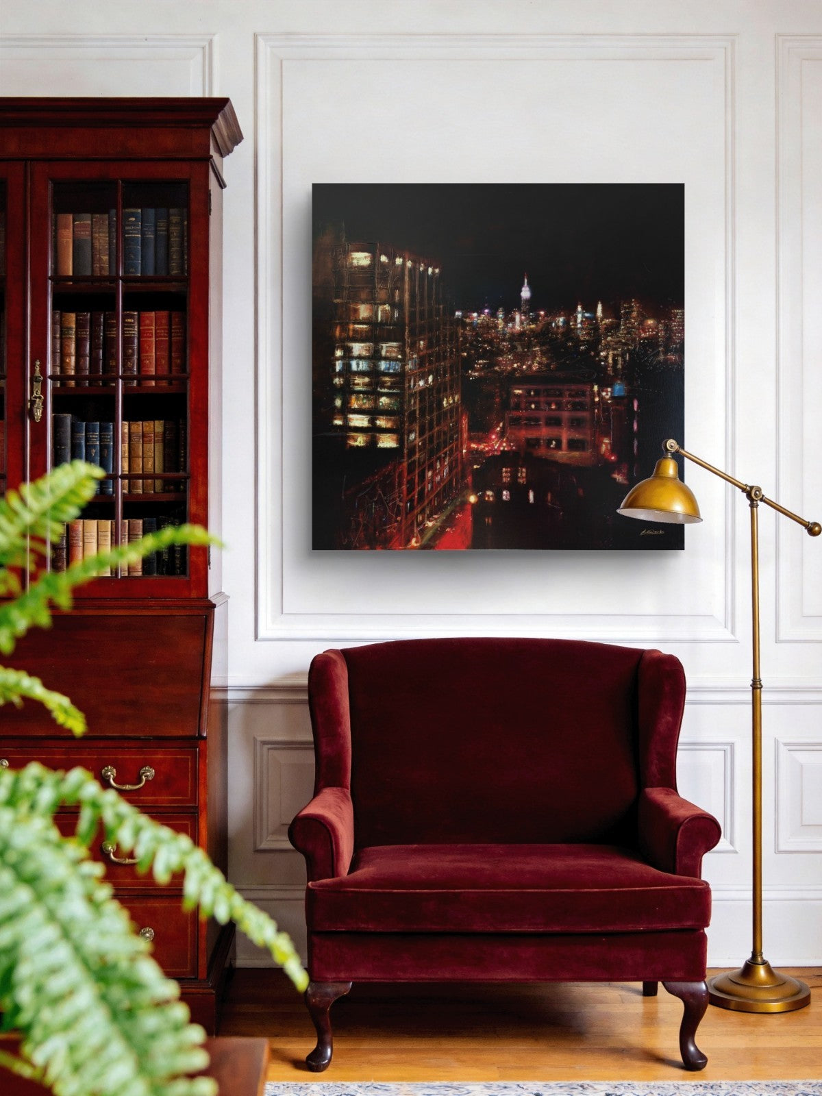 LESLEY ANNE DERKS (1977) Large Limited Edition Canvas "City of tiny lights" 24/95