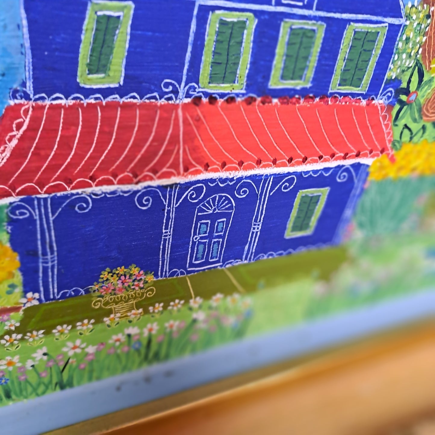 LEWIS MITCHELL (b.1938) Original Oil on Board "House at Marazion"