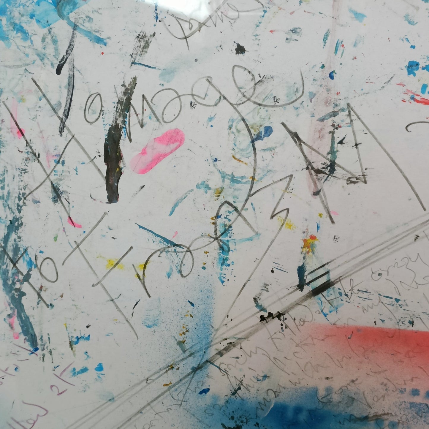 DAVID WILDE (1913–1978) Framed Original 3D Acrylic Painting "Homage to Franz Marc"