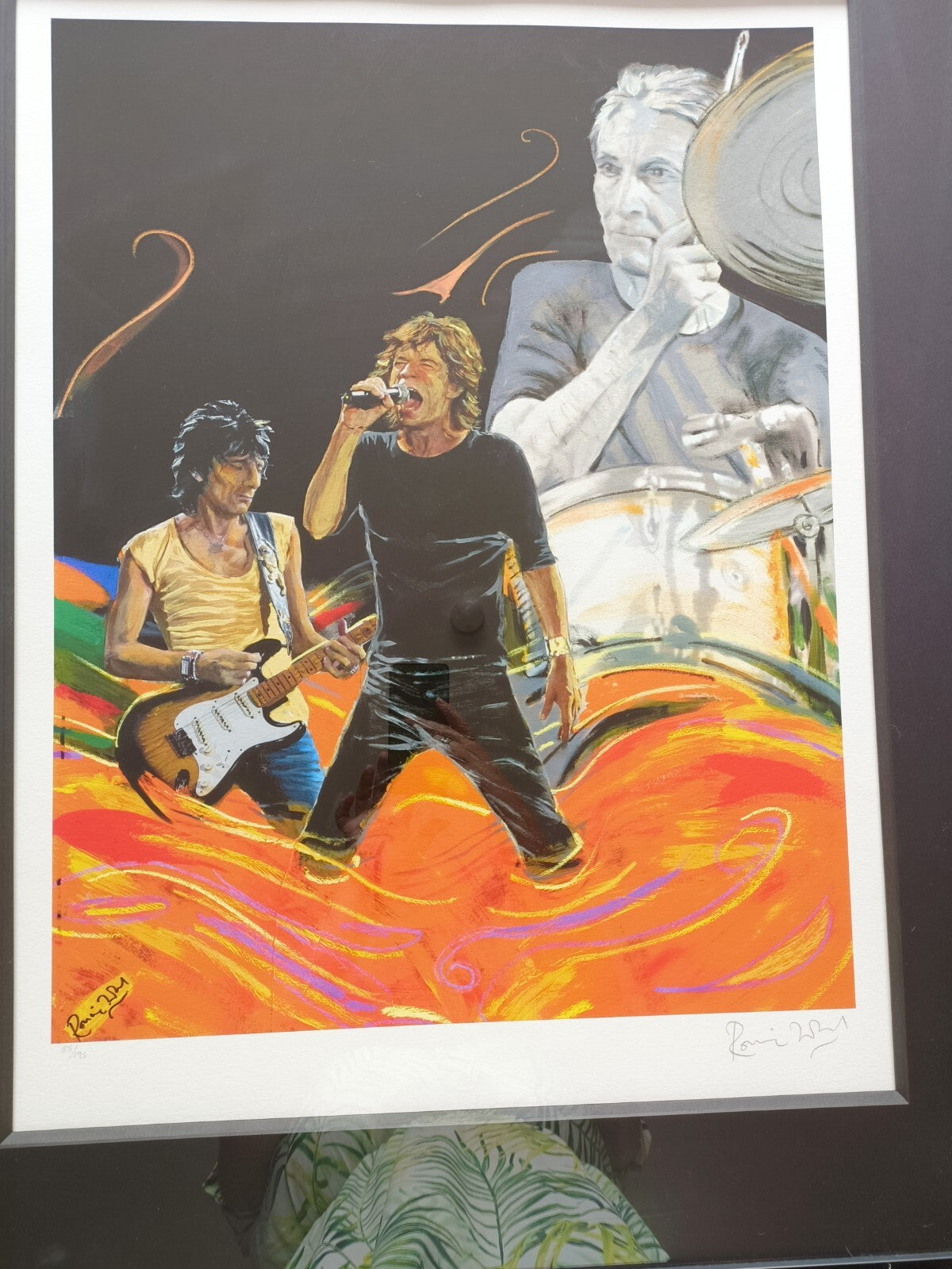 RONNIE WOOD Limited Edition Print 'The Famous Flames - Hi Hat' + COA 88/195
