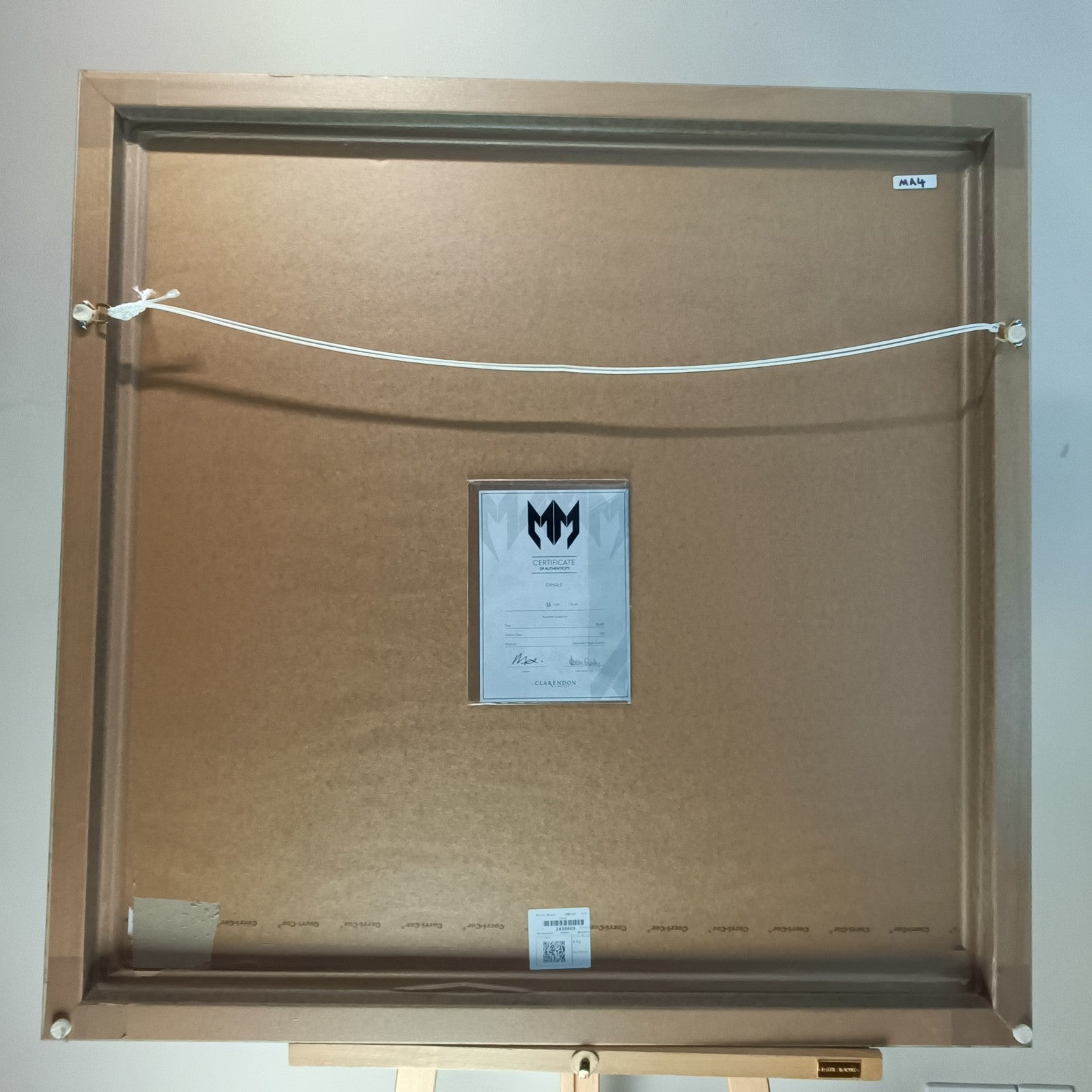 Maxim Keith Andrew Palmer framed limited edition print "Exhale" 33/150, signed artwork on display with a sleek frame.