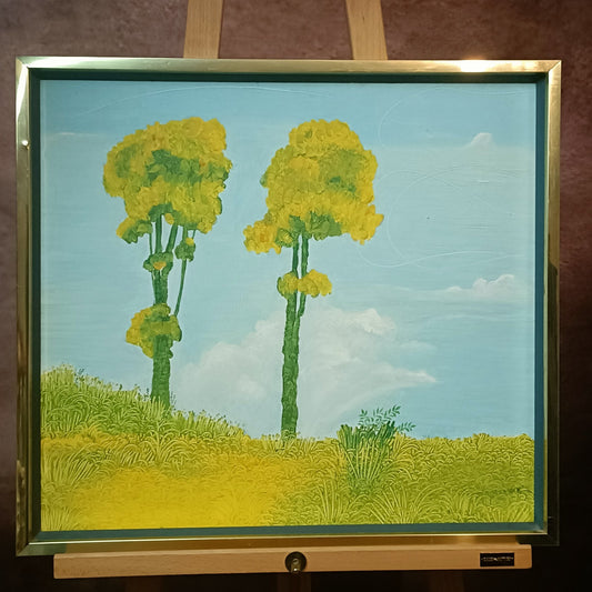 LEWIS MITCHELL (b.1938) Original Oil painting on Board "Two Trees"