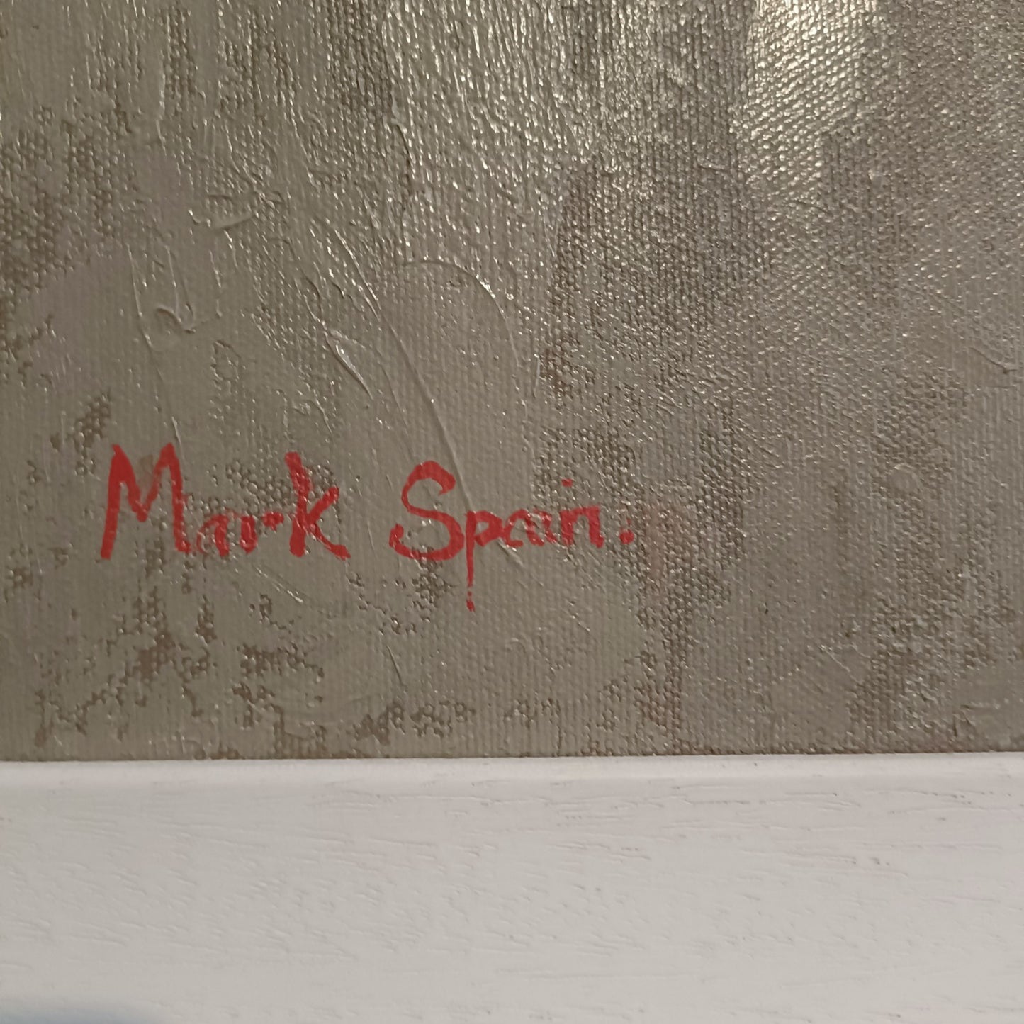 MARK SPAIN Framed Signed Original Oil painting "Marilyn In White Collar"