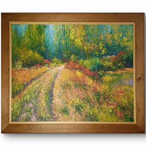 JUNE DUDLESTON (b.1937) Original Oil on Canvas “The Path to the Wood”
