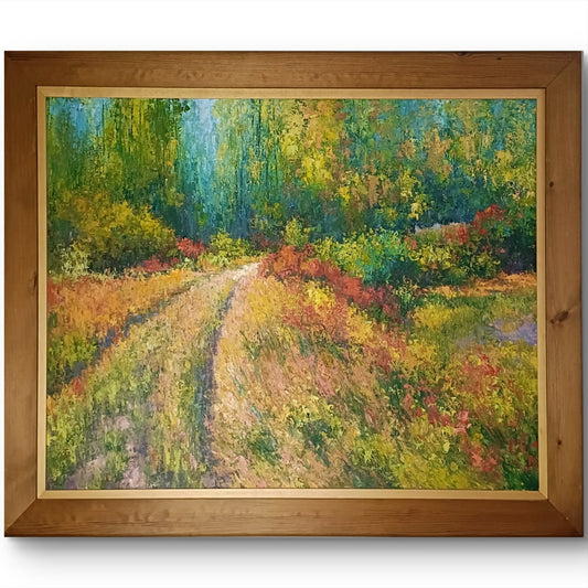 JUNE DUDLESTON (b.1937) Original Oil on Canvas “The Path to the Wood”