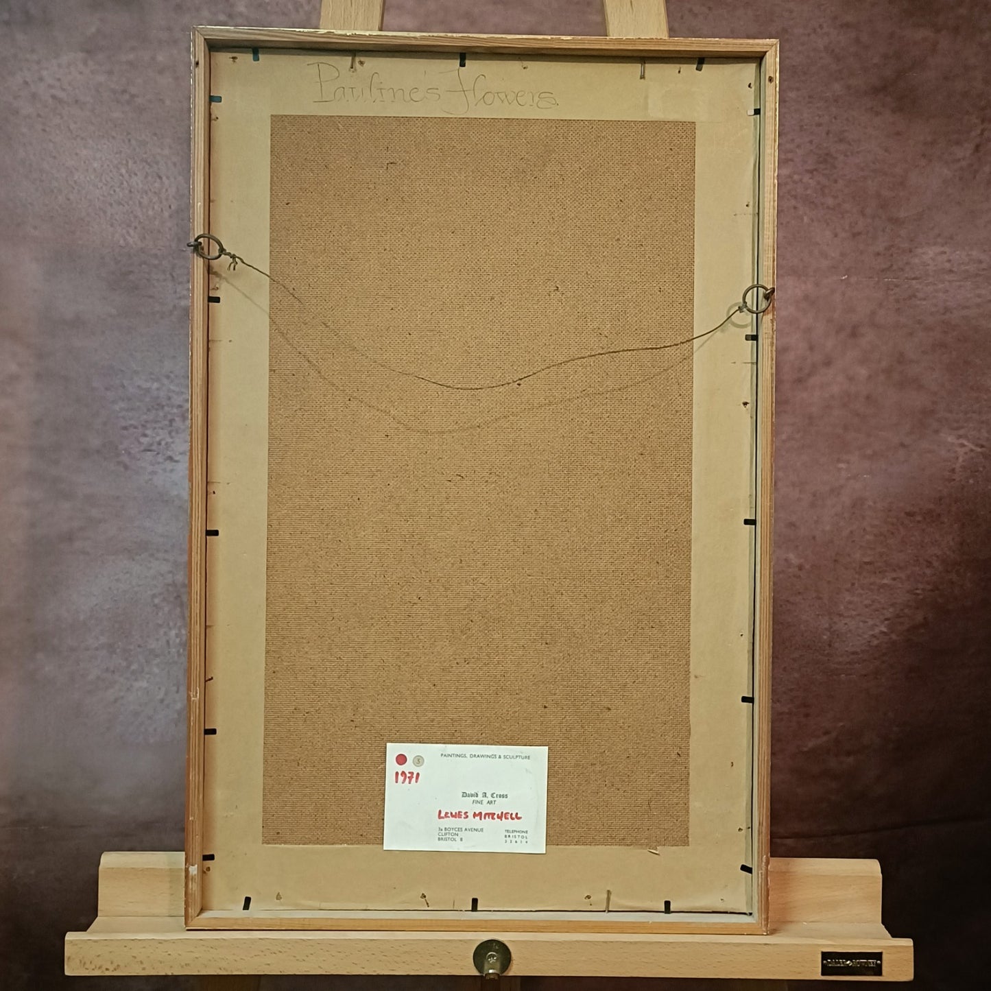 LEWIS MITCHELL (b.1938) Original Oil Painting on Board "Pauline's Flowers"