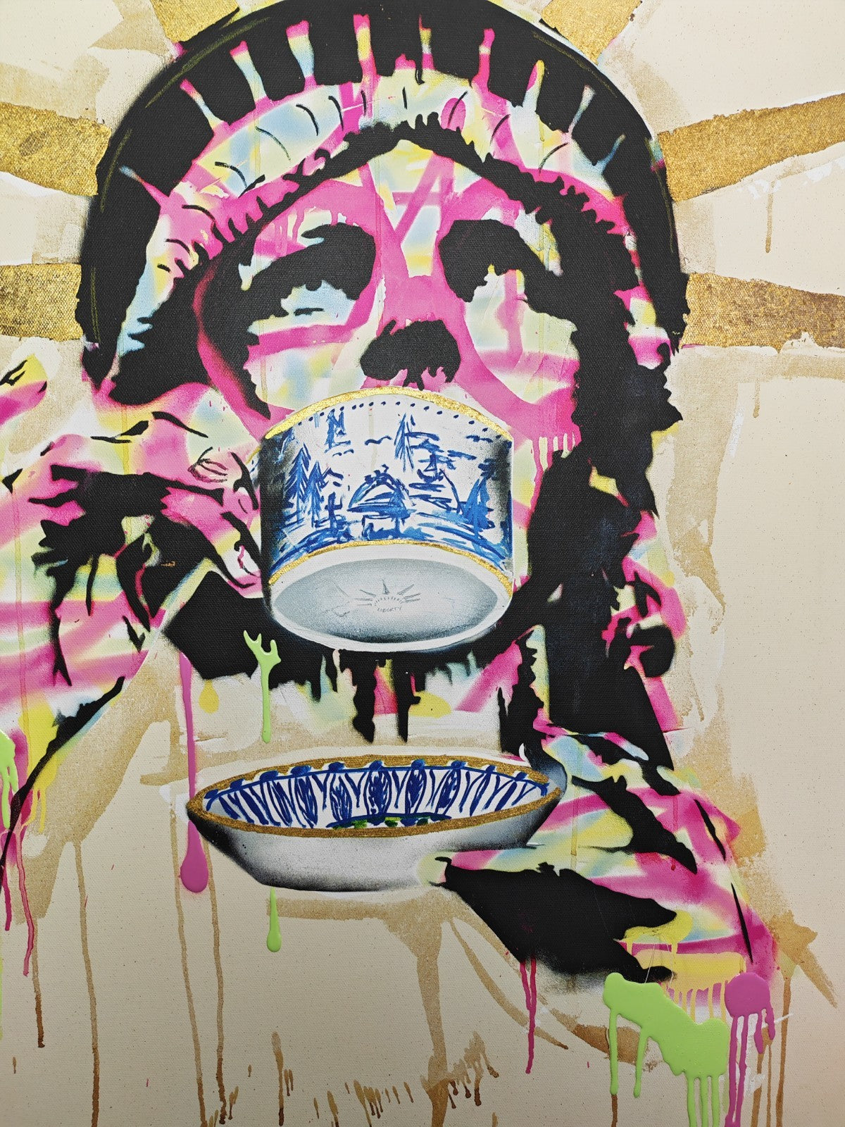 DOM PATTINSON Signed Framed Limited Edition Box Canvas “Liber‑tea” 56/195