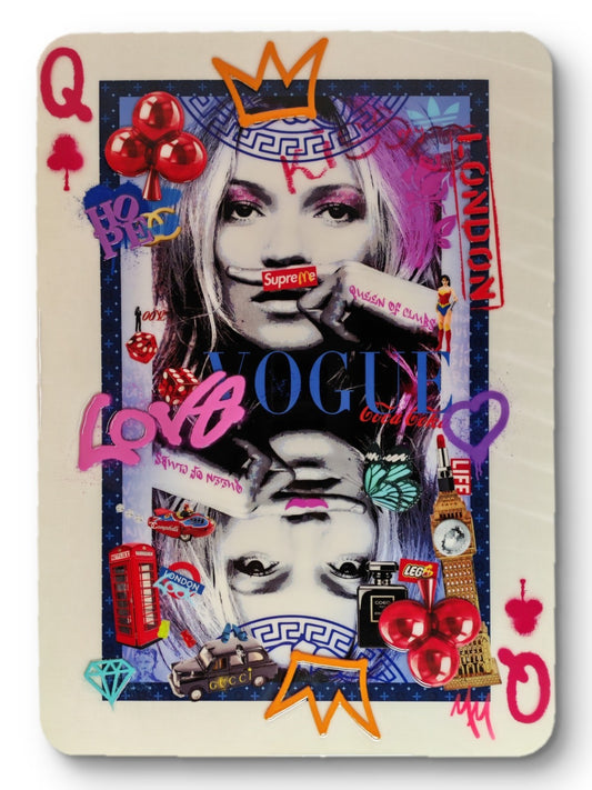 MISS MASH "Kate Moss VI" Signed Original Mixed Media