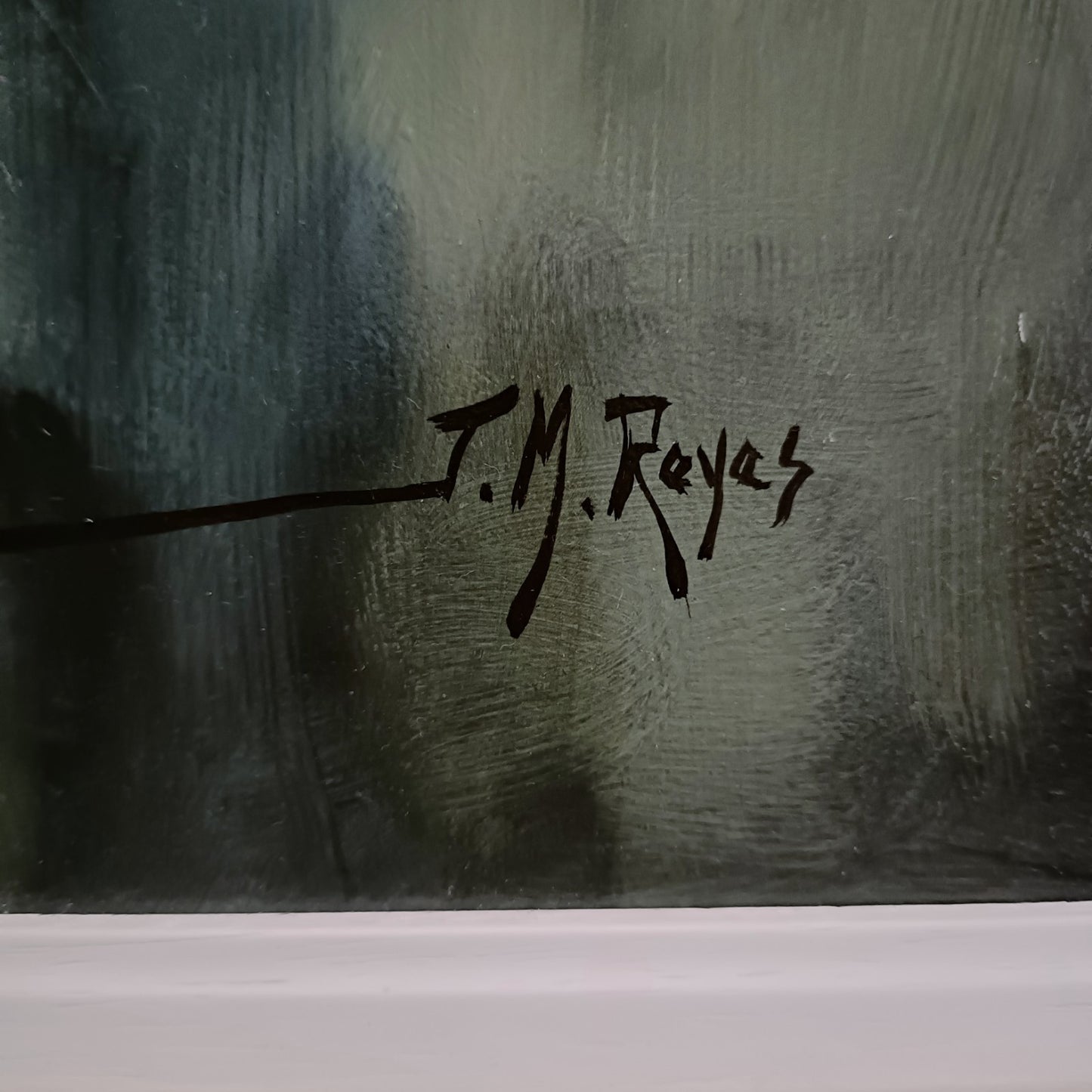 J M REYES (b.1963) Framed Signed Oil on Board “Racimo de Uvas Verdes”