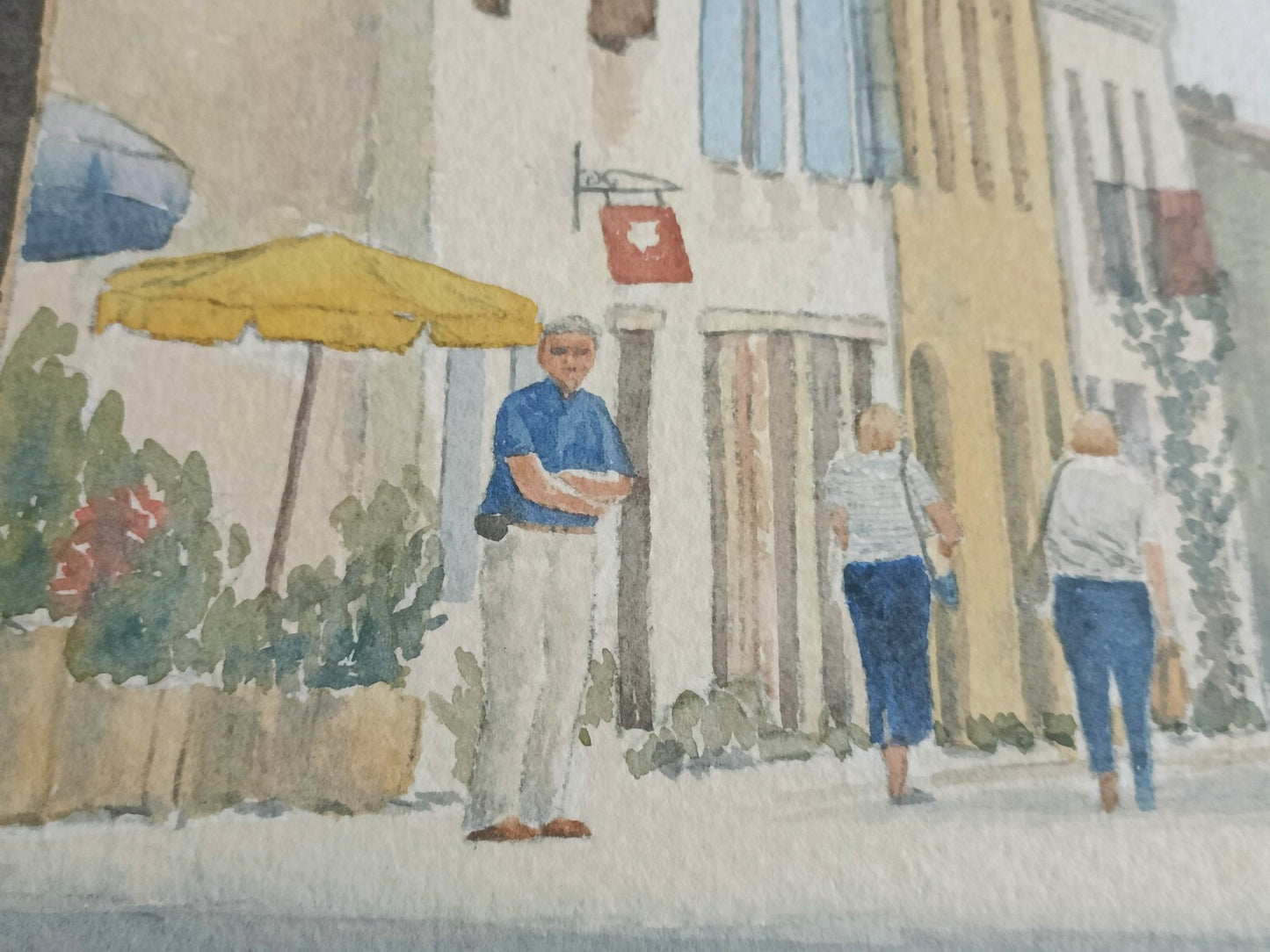 DAVID BLACKBURN Original Watercolour Painting Bassoues - Gers