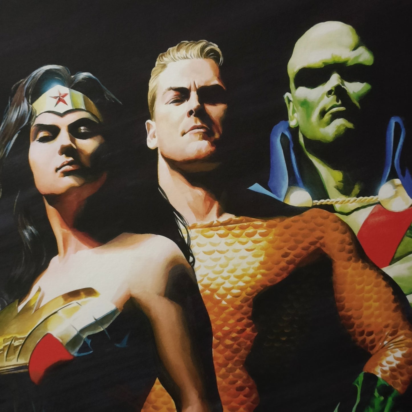 ALEX ROSS Framed Signed Limited Edition Print - "Original Seven" 43/195
