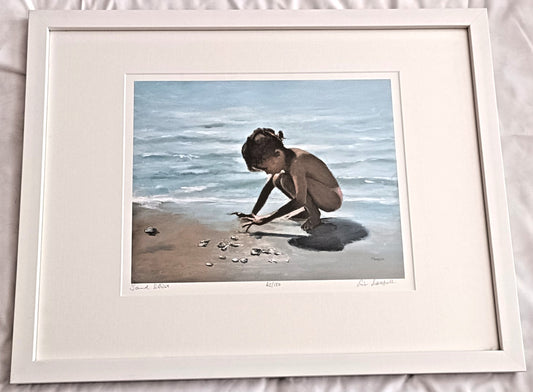 Eric Masefield Limited Edition Print 45/150 "Sand Artist " Mounted and Framed