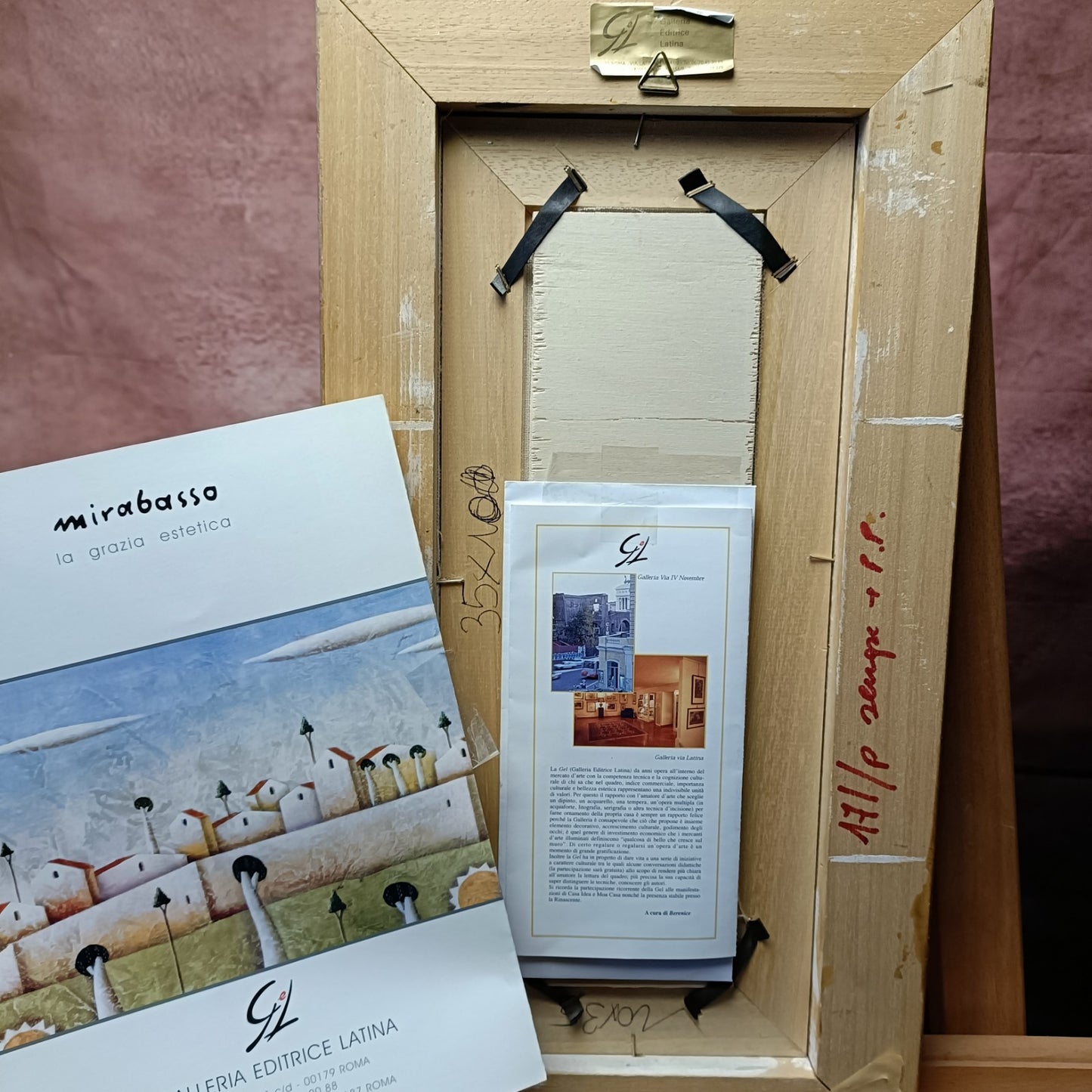 CARLO MIRABASSO Framed Signed Original Acrylic/Tempera on Board "Borgo (Hamlet)"