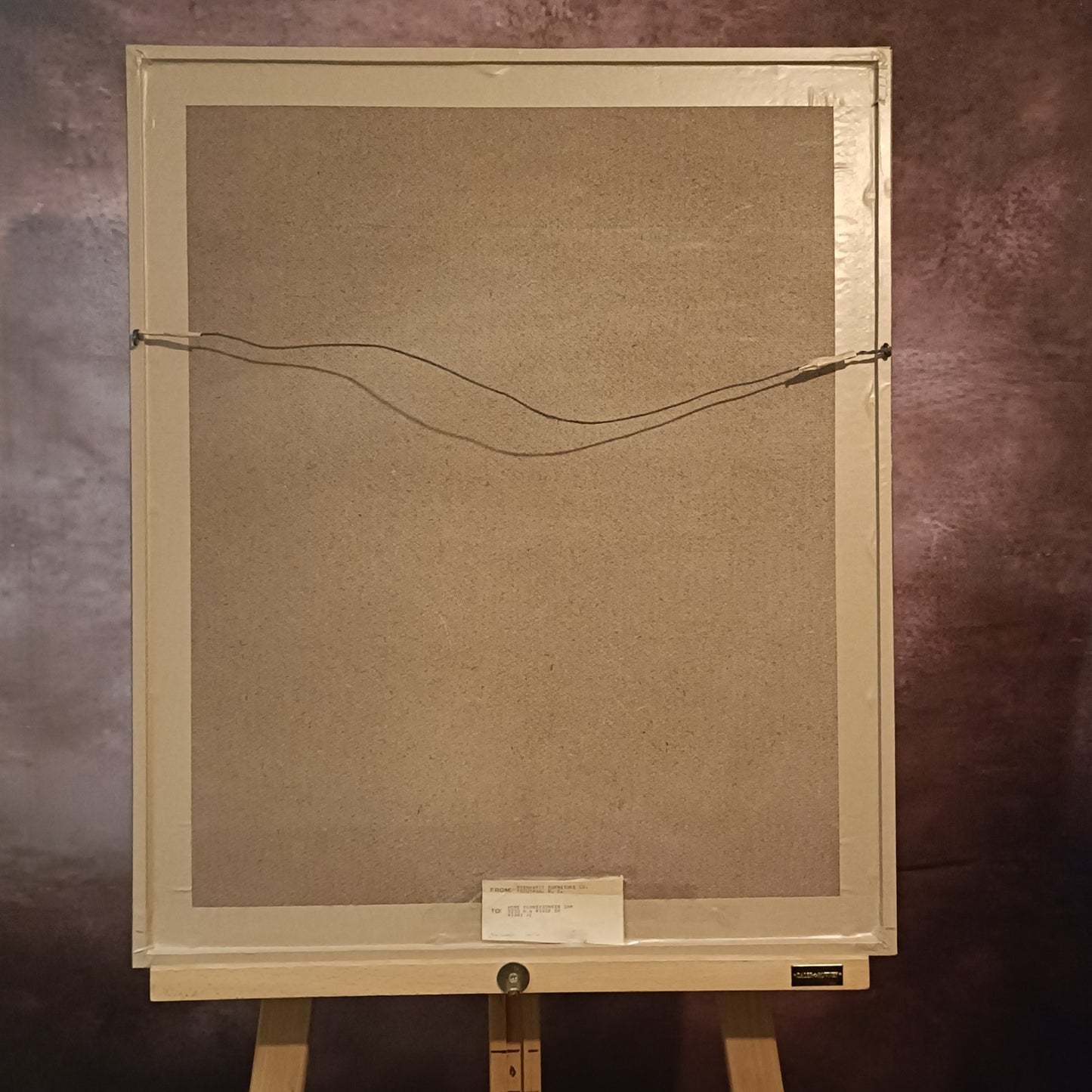 RICHARD BRENT MALONE Framed Original Charcoal Study of a Knotted Ships Sail