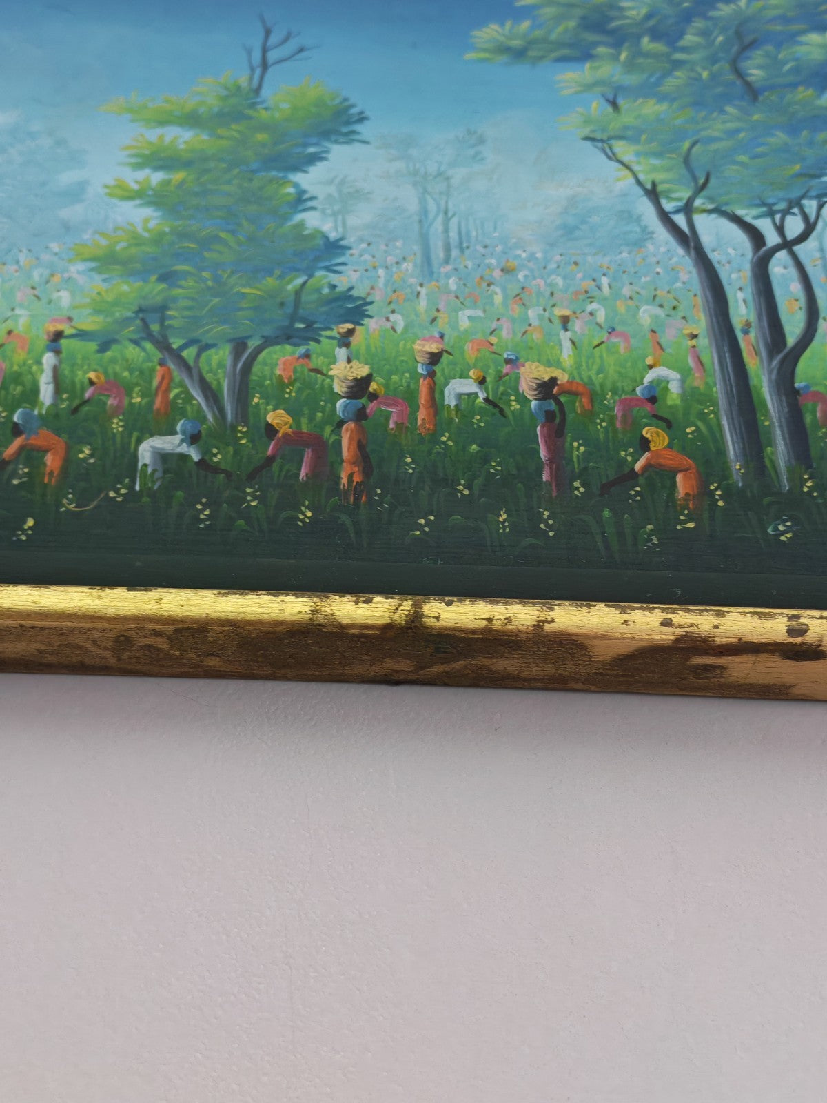 AVRIL FOREST (1959) Original Oil Painting “Plantation Harvest Scene”