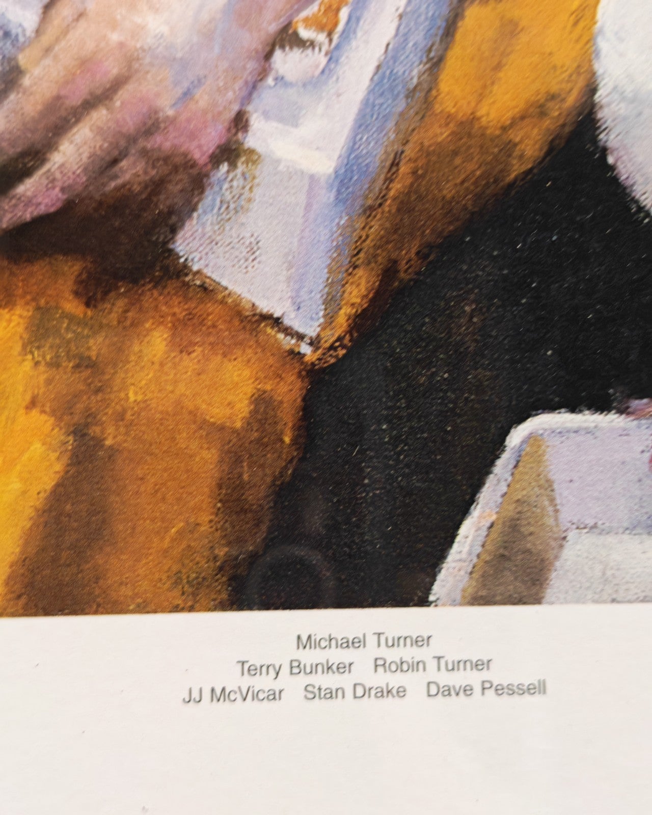 Signed framed limited edition print of fishermen scene by Robert Lenkiewicz, numbered 3 of 20, from Curated Treasures.