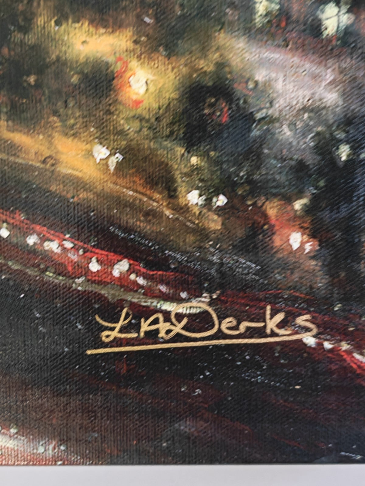 LESLEY ANNE DERKS (1977) Large Limited Edition Canvas "Symphony of Lights" 40/95