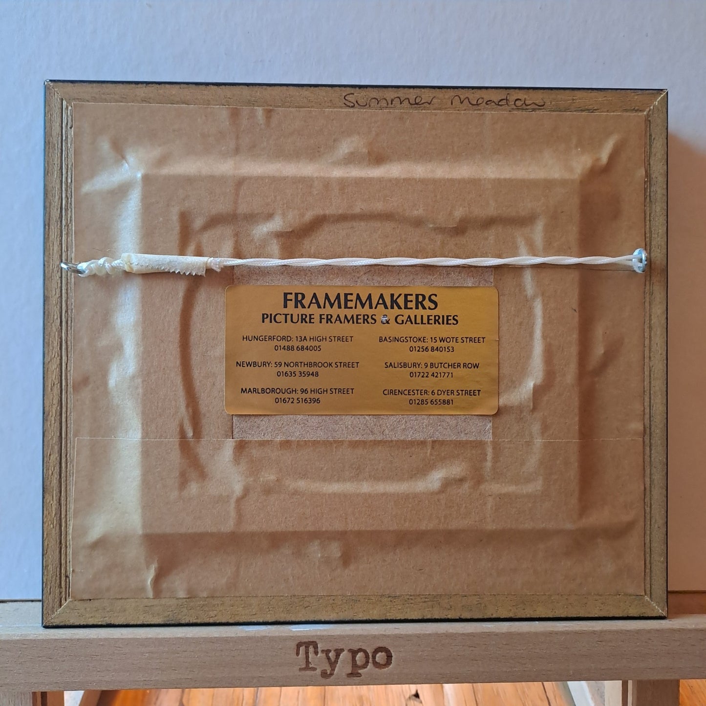 MARY SHAW Framed Original Miniature Oil Painting "Summer Meadow"